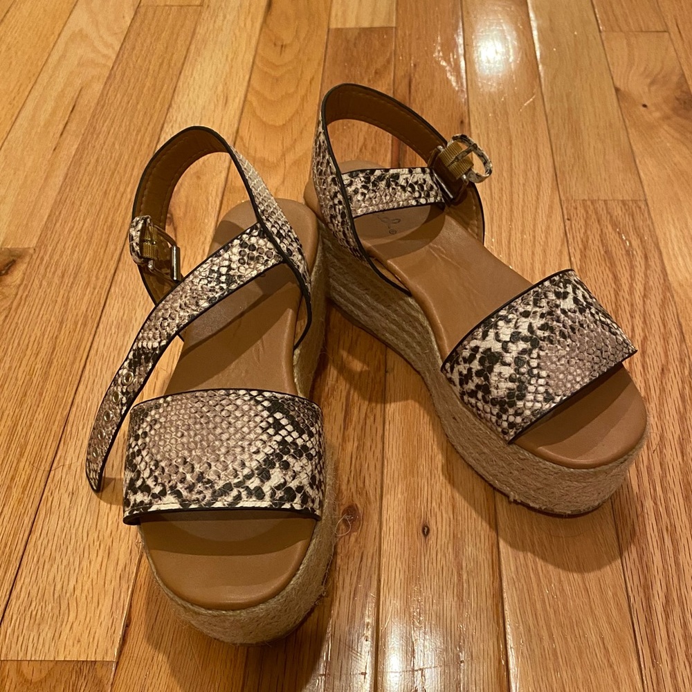 Qupid snake espadrilles